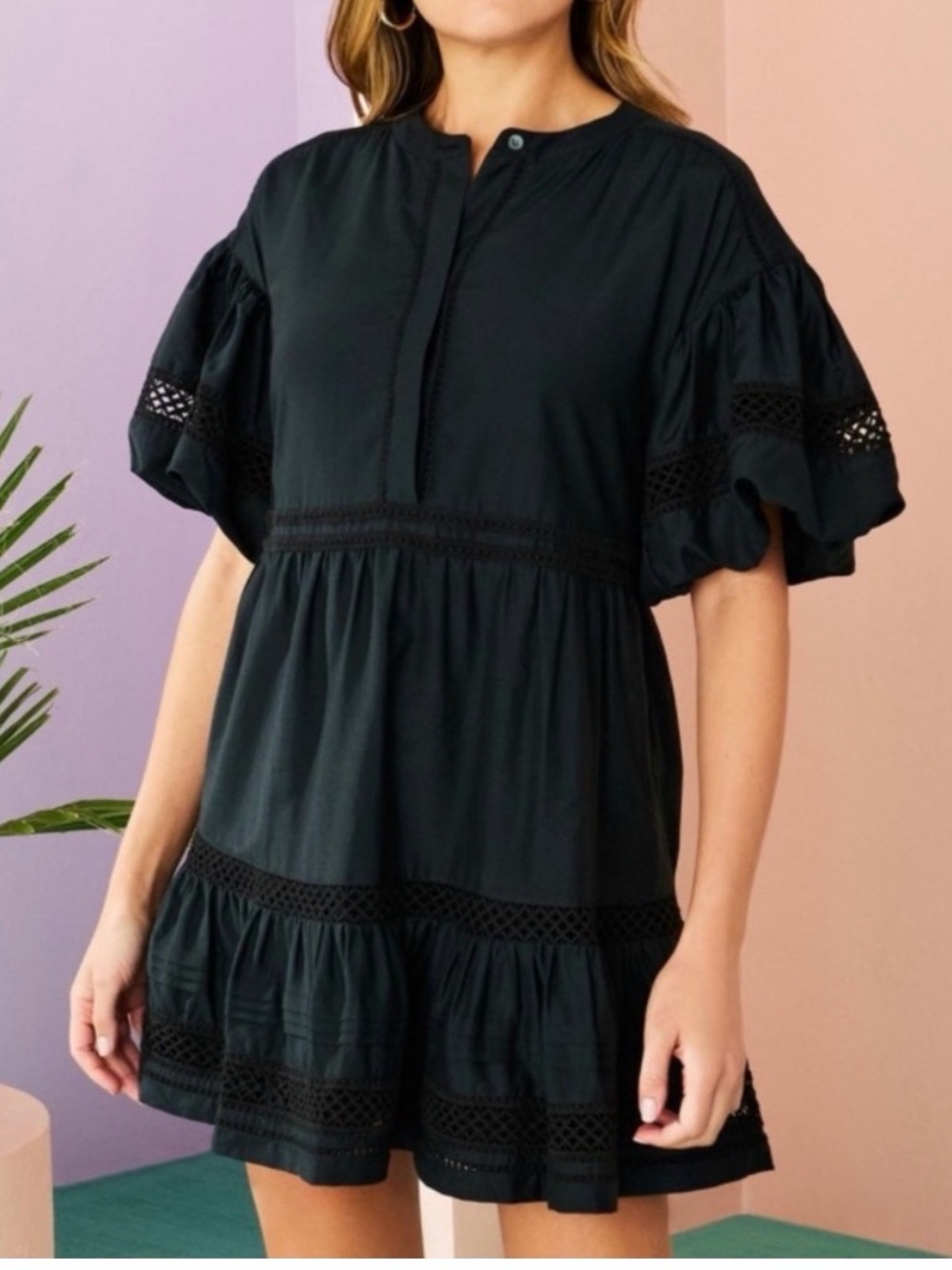 Marie Oliver Mini Black Jade Dress